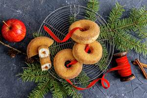 Donut kanel med eplefyll