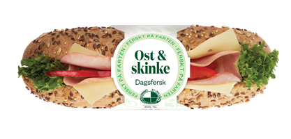 Grov Baguette med ost & skinke