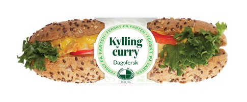 Grov baguette med Kylling Curry