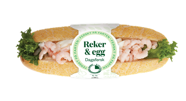 Fin Baguette med Reker & egg