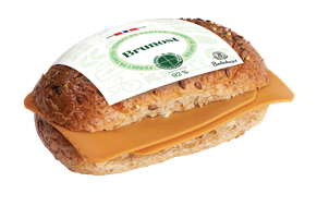 Fiberrundstykke med brunost