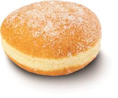 Berlinerbolle med bringebær