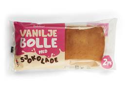 Vaniljebolle med sjokolade 2pk